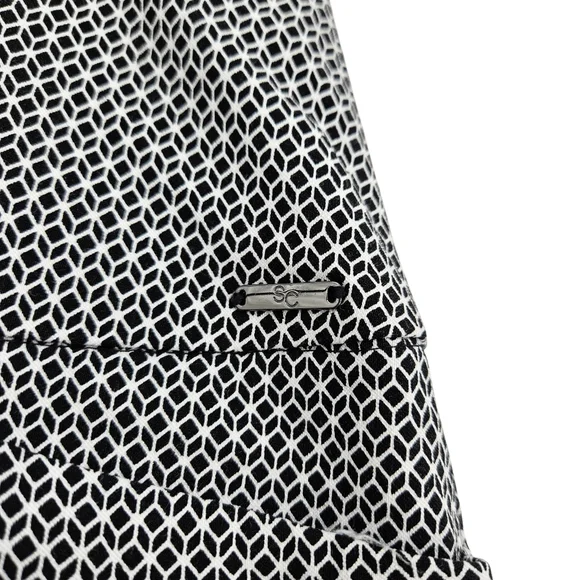 SC & Co Tennis Golf Skort Black Geometric Pull On Tummy Control Shorts Skirt XL - Picture 4 of 8